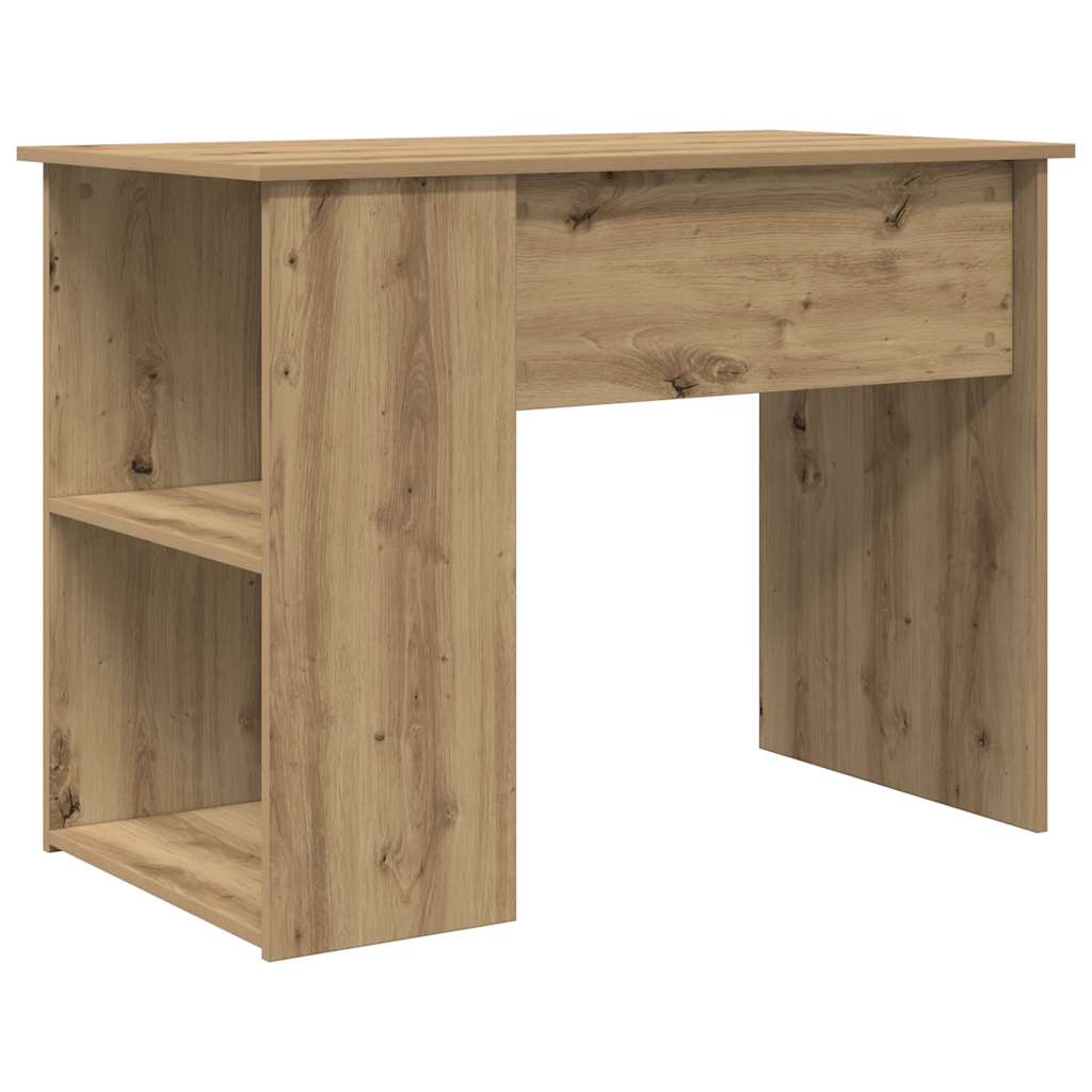 Bureau 100x55x75 cm bewerkt hout artisanaal eikenkleur