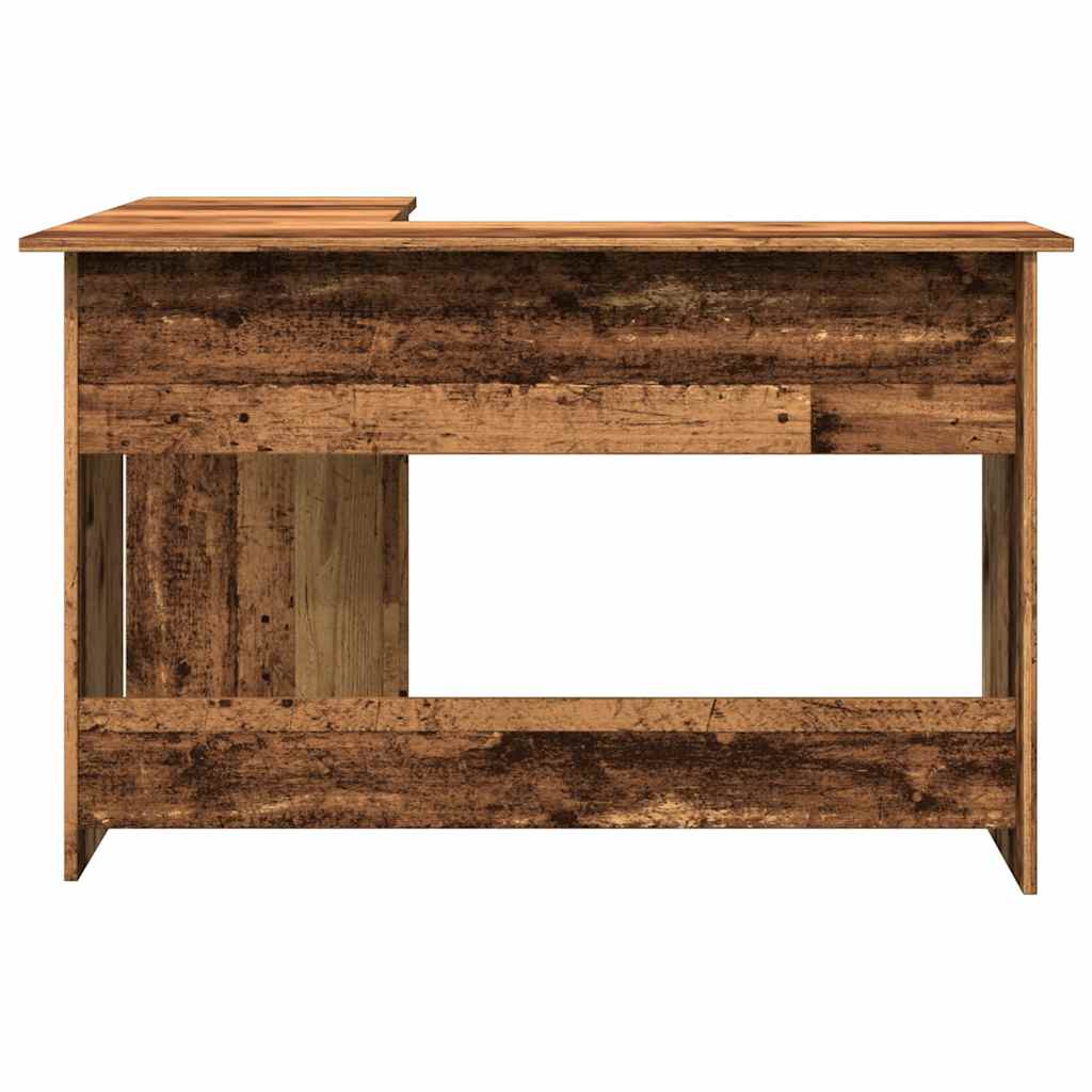 Hoekbureau 120x140x75 cm bewerkt hout oud houtkleurig