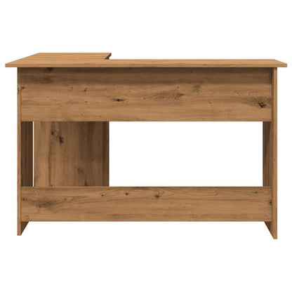 Hoekbureau 120x140x75 cm bewerkt hout artisanaal eikenkleur