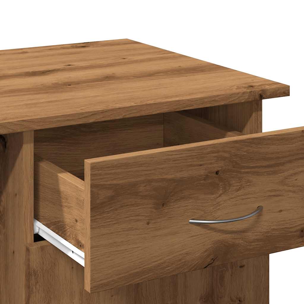 Bureau 100x50x76 cm bewerkt hout artisanaal eikenkleur