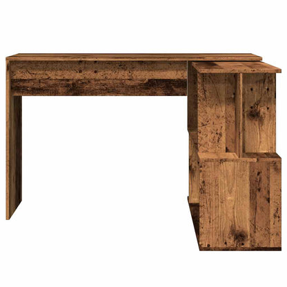 Hoekbureau 200,5x50x76 cm bewerkt hout oud houtkleurig