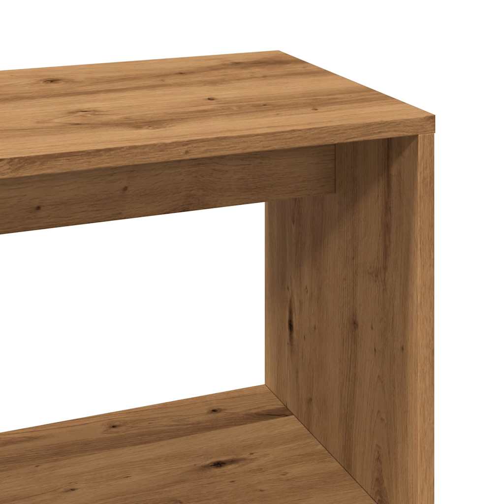 Hoekbureau 200,5x50x76 cm bewerkt hout artisanaal eikenkleur