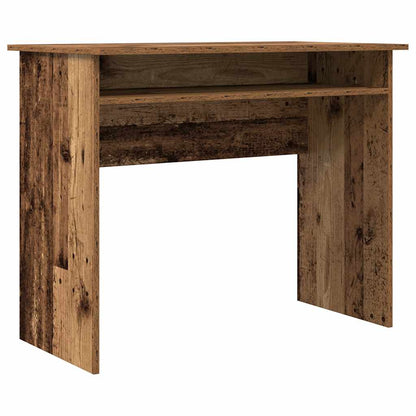 Bureau 90x50x74 cm bewerkt hout oud houtkleurig