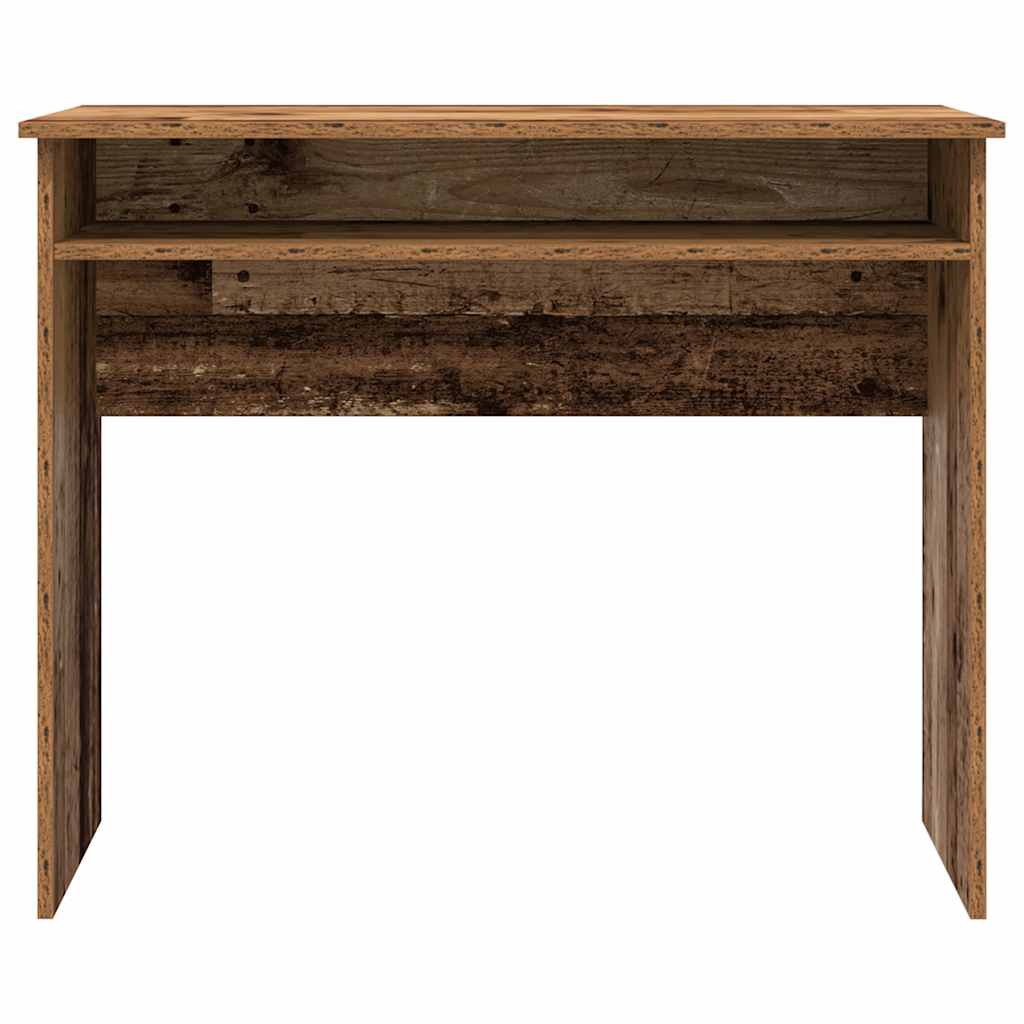 Bureau 90x50x74 cm bewerkt hout oud houtkleurig