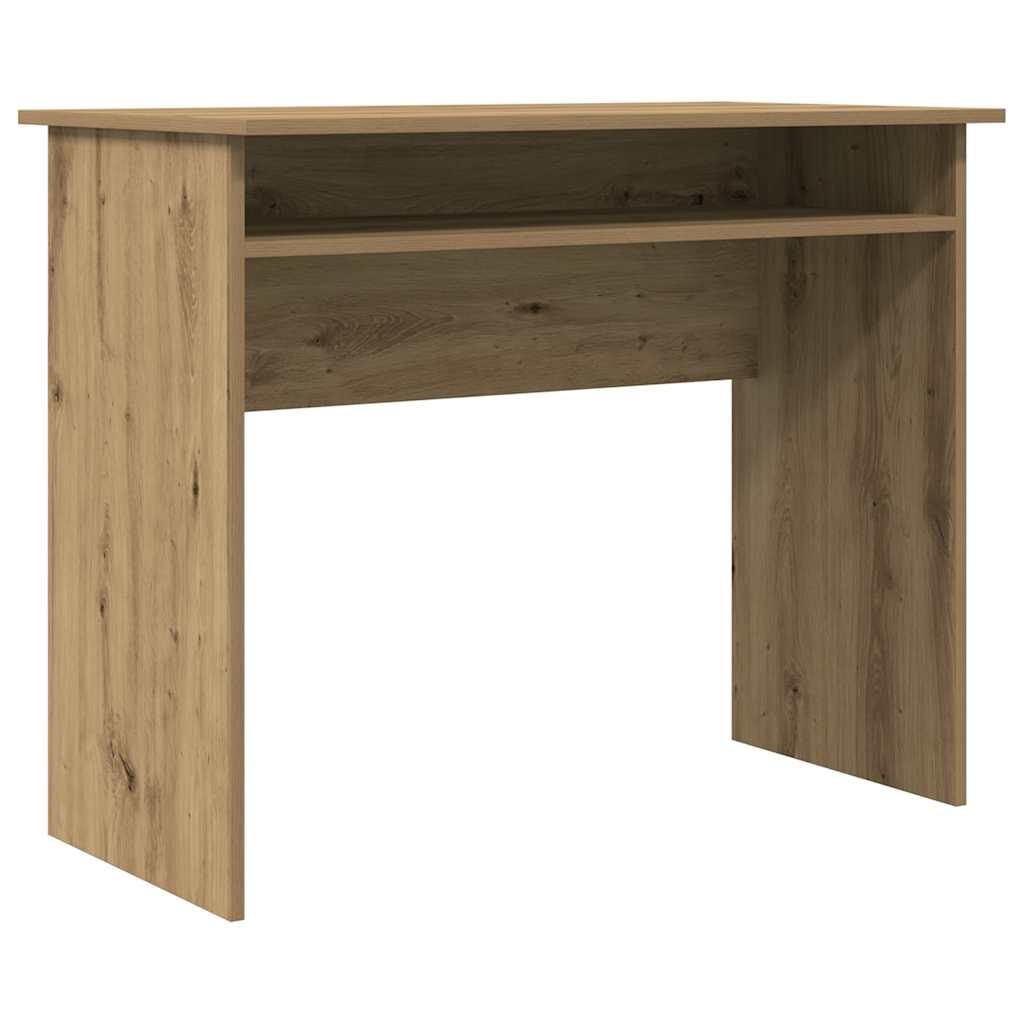 Bureau 90x50x74 cm bewerkt hout artisanaal eikenkleur