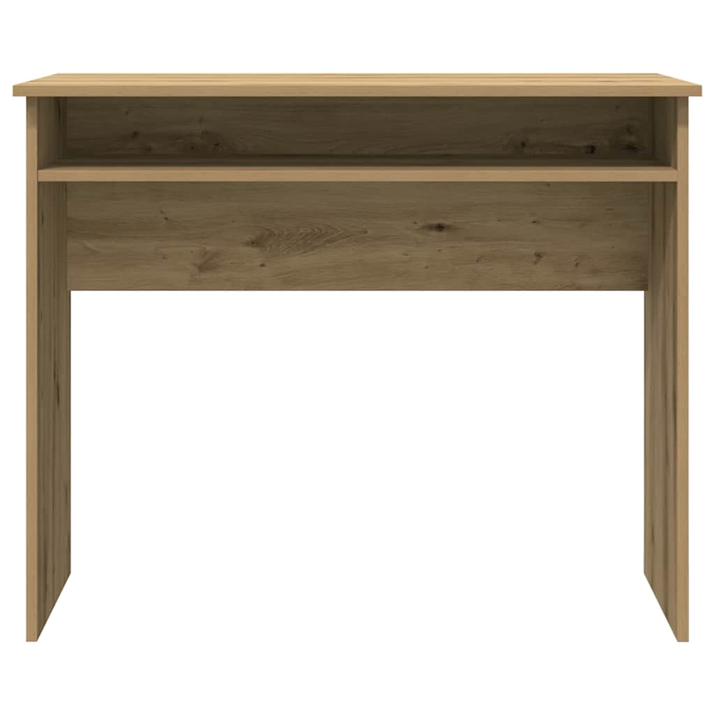 Bureau 90x50x74 cm bewerkt hout artisanaal eikenkleur