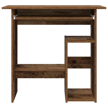 Bureau 80x45x74 cm bewerkt hout oud houtkleurig