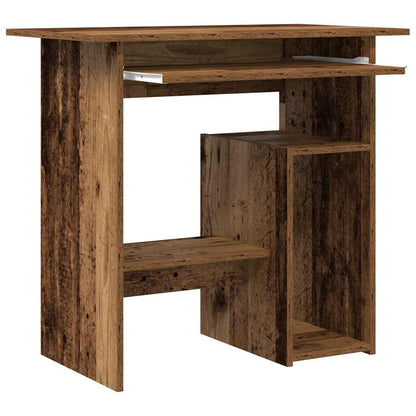 Bureau 80x45x74 cm bewerkt hout oud houtkleurig