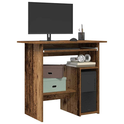 Bureau 80x45x74 cm bewerkt hout oud houtkleurig