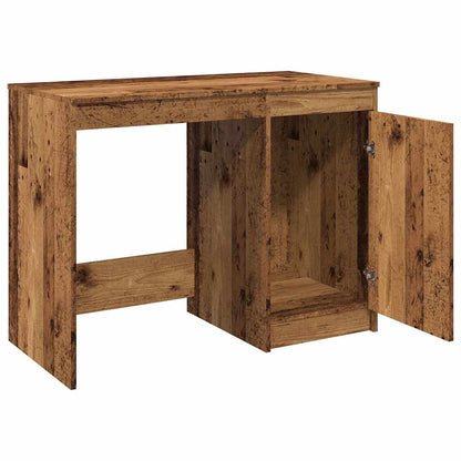 Bureau 100x50x76 cm bewerkt hout oud houtkleurig