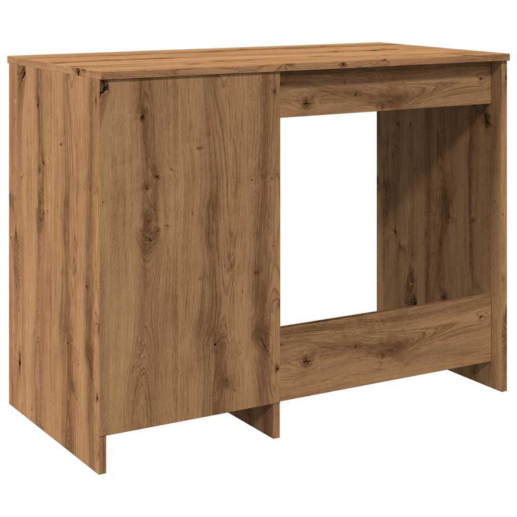 Bureau 100x50x76 cm bewerkt hout artisanaal eikenkleur