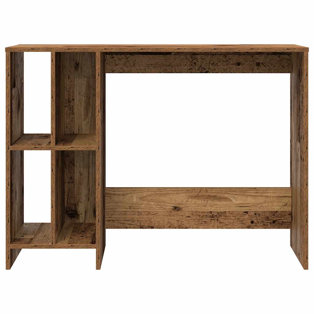 Bureau 102,5x35x75 cm bewerkt hout oud houtkleurig