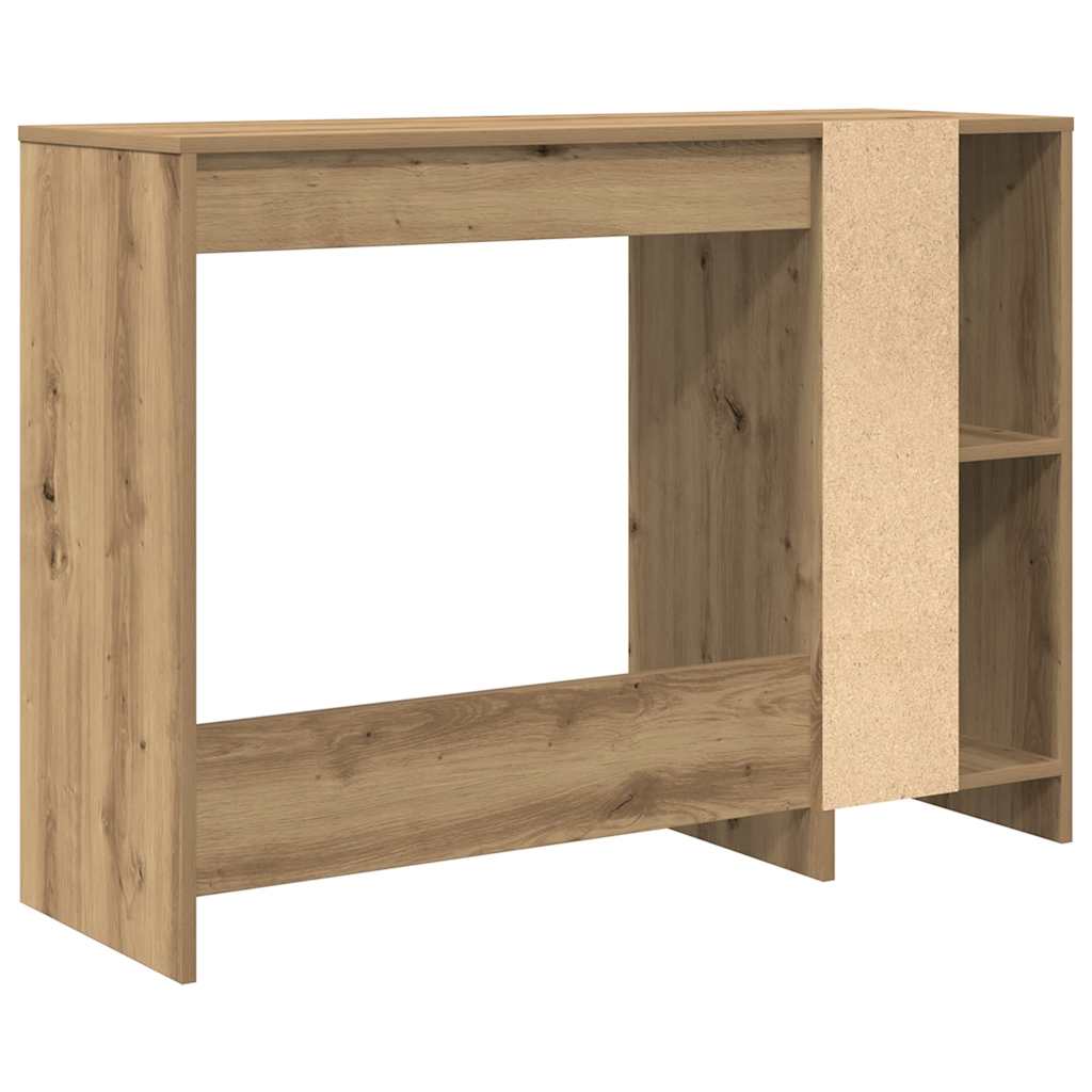 Bureau 102,5x35x75 cm bewerkt hout artisanaal eikenkleur