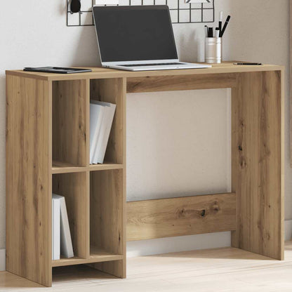 Bureau 102,5x35x75 cm bewerkt hout artisanaal eikenkleur