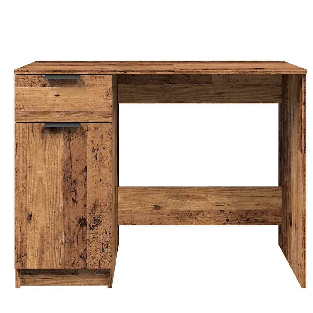 Bureau 100x50x75 cm bewerkt hout oud houtkleurig