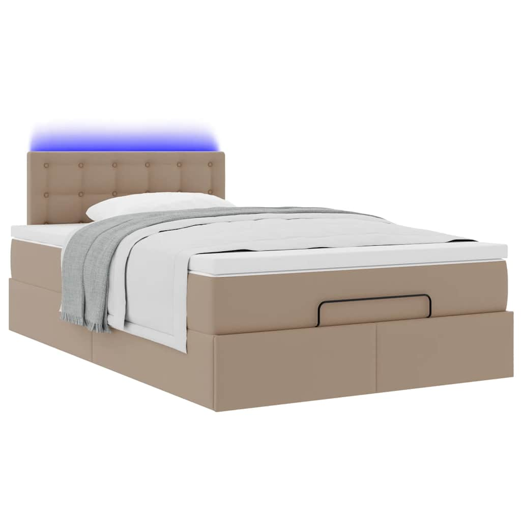 Bed poef met matrassen en LED's 120x190cm kunstleer