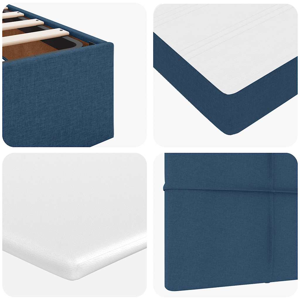 Ottoman bed met matras 90x200cm stof blauw