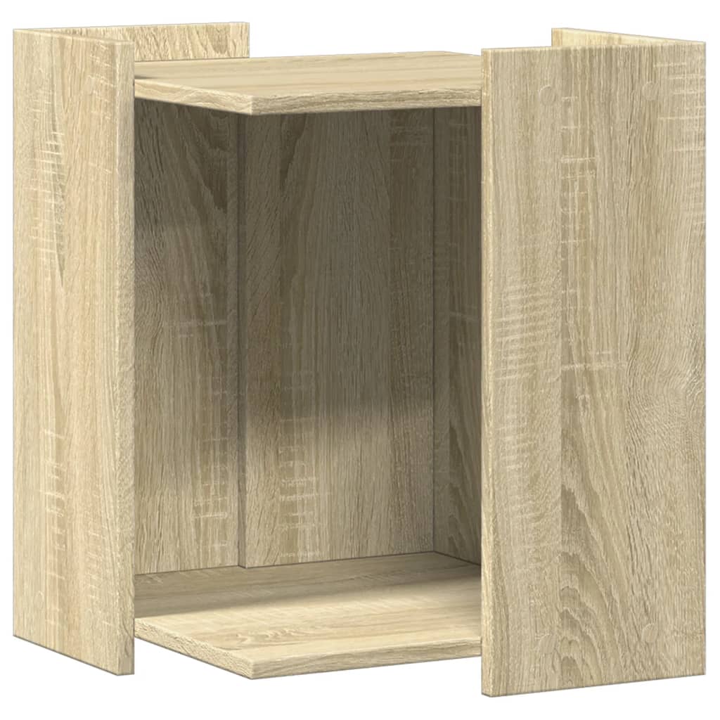 Kattenbakkast 42x42x51 cm bewerkt hout sonoma eikenkleurig