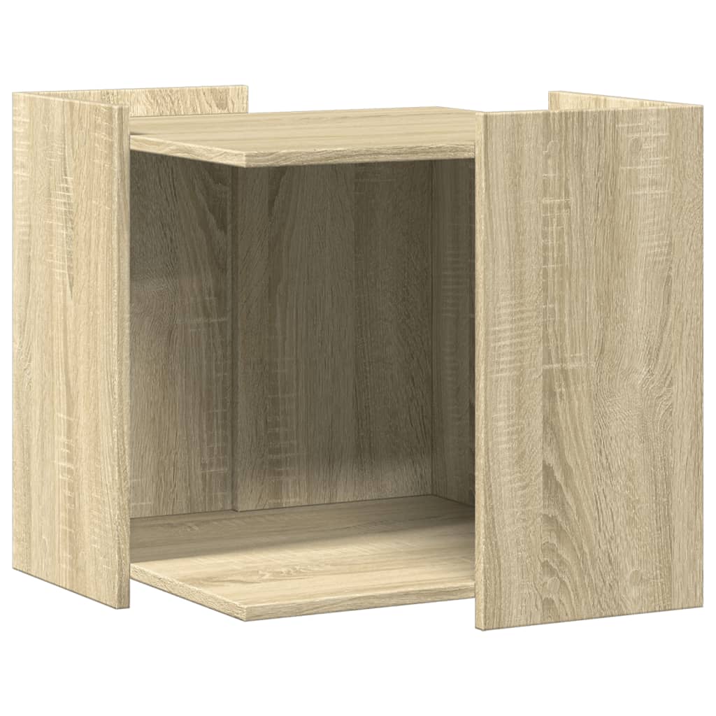 Kattenbakkast 53x53x51 cm bewerkt hout sonoma eikenkleurig