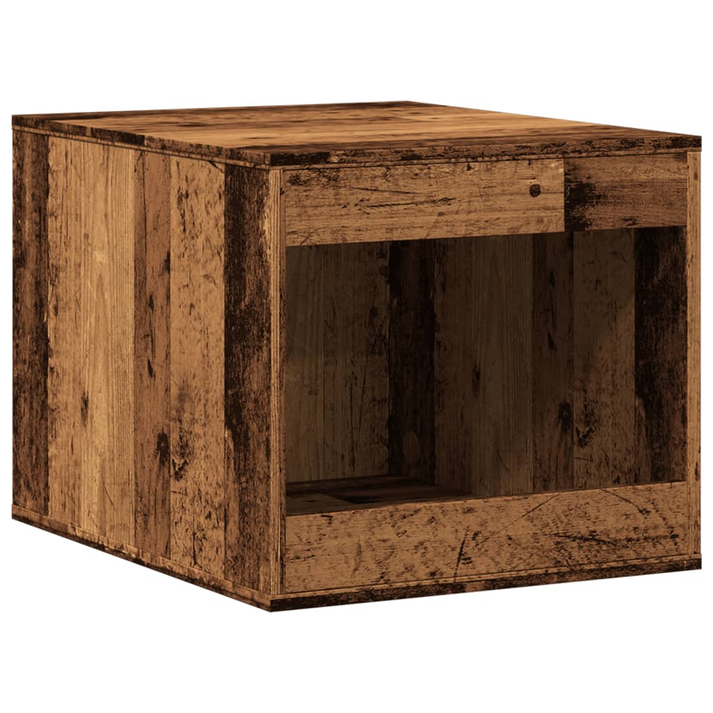 Kattenbakkast 47x59x42 cm bewerkt hout oud houtkleurig