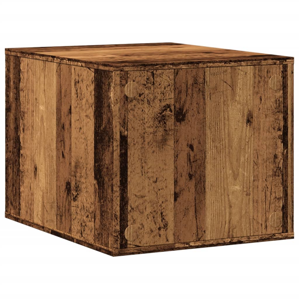 Kattenbakkast 47x59x42 cm bewerkt hout oud houtkleurig