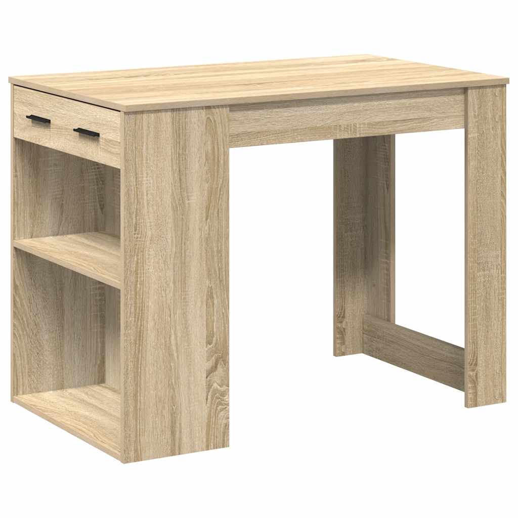 Bureau met lade&plank 102x62x77,5 cm bewerkt hout sonoma eiken