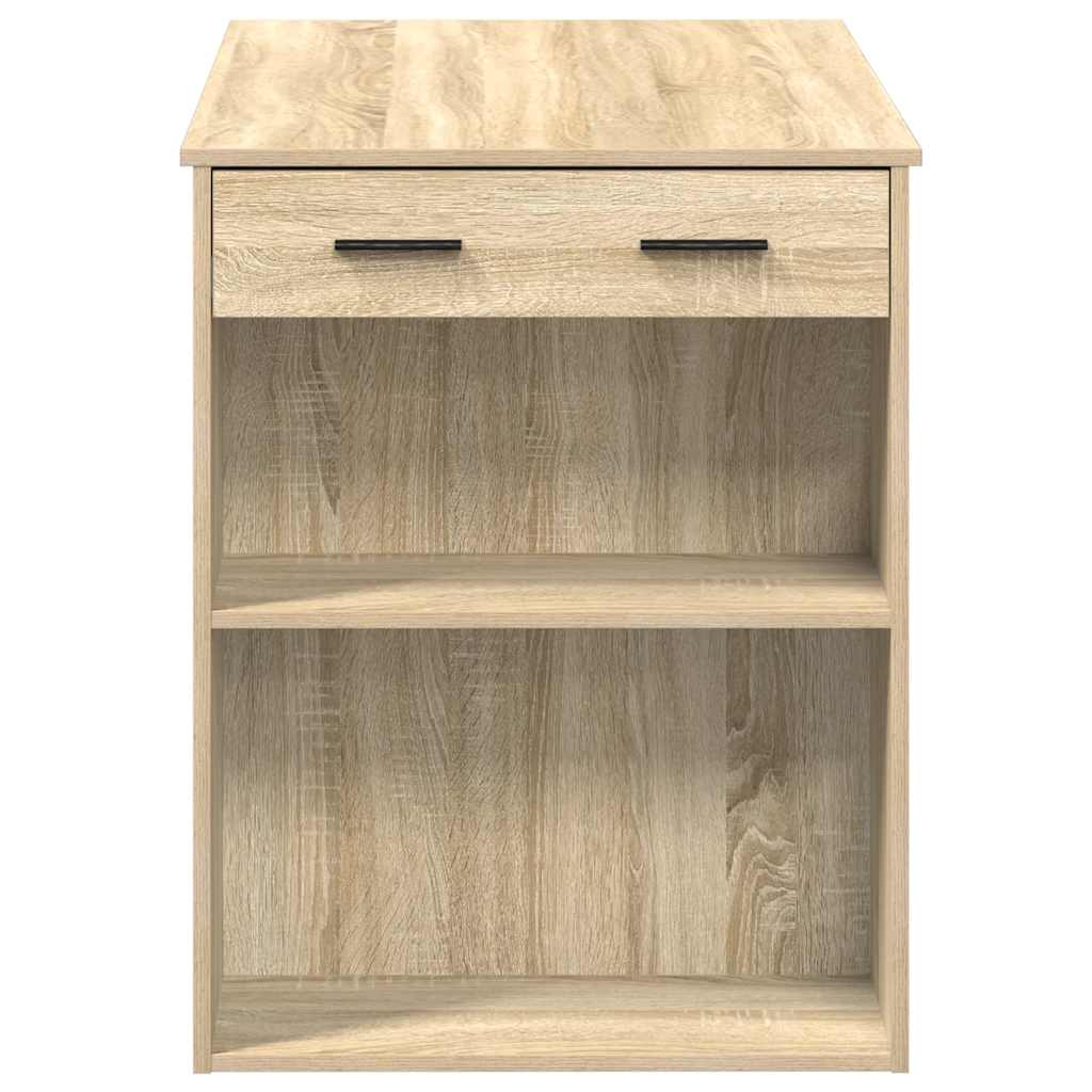 Bureau met lade&plank 102x62x77,5 cm bewerkt hout sonoma eiken