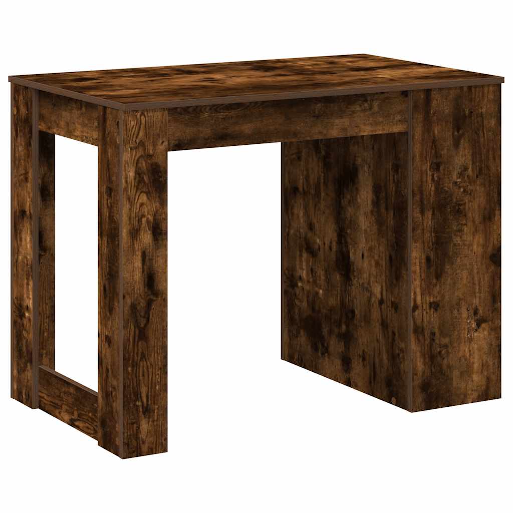 Bureau met lade&plank 102x62x77,5 cm bewerkt hout gerookt eiken