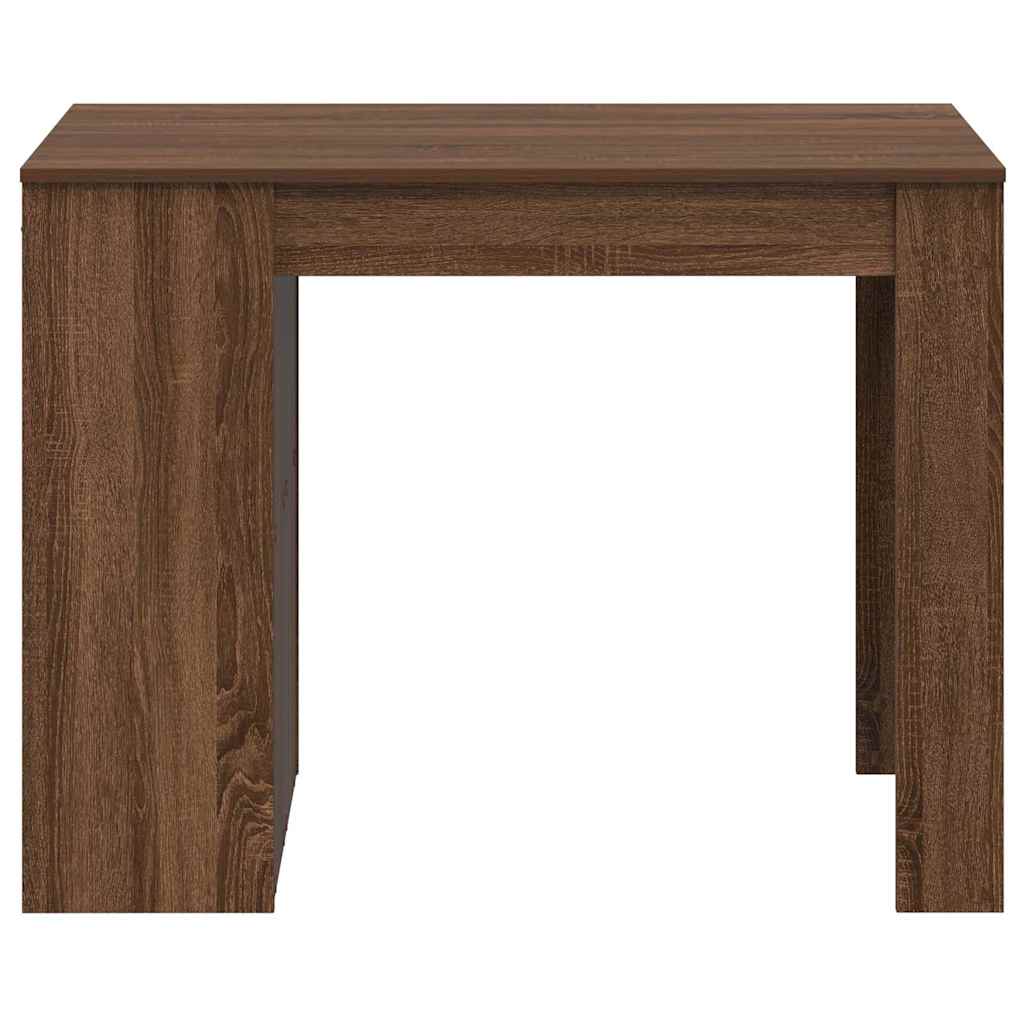 Bureau met lade en plank 102x62x77,5cm bewerkt hout bruin eiken