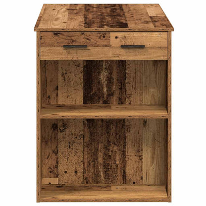 Bureau met lade en plank 102x62x77,5 cm bewerkt hout oud hout