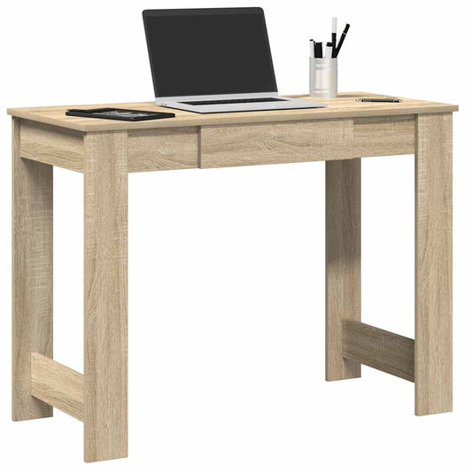 Bureau 100x45x75 cm bewerkt hout sonoma eikenkleurig