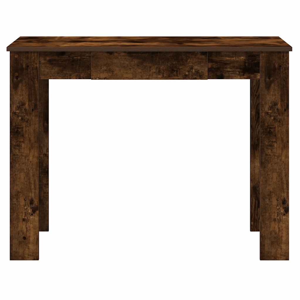 Bureau 100x45x75 cm bewerkt hout gerookt eikenkleurig