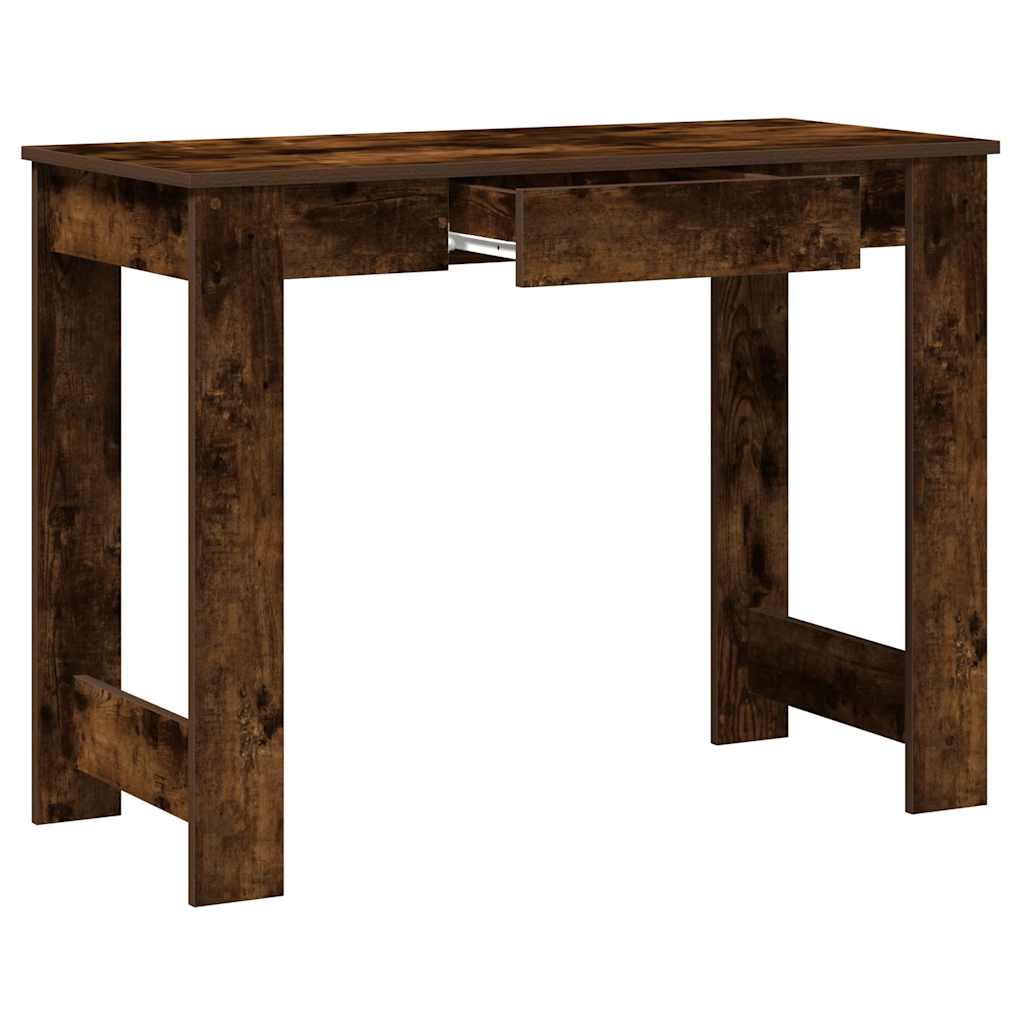 Bureau 100x45x75 cm bewerkt hout gerookt eikenkleurig