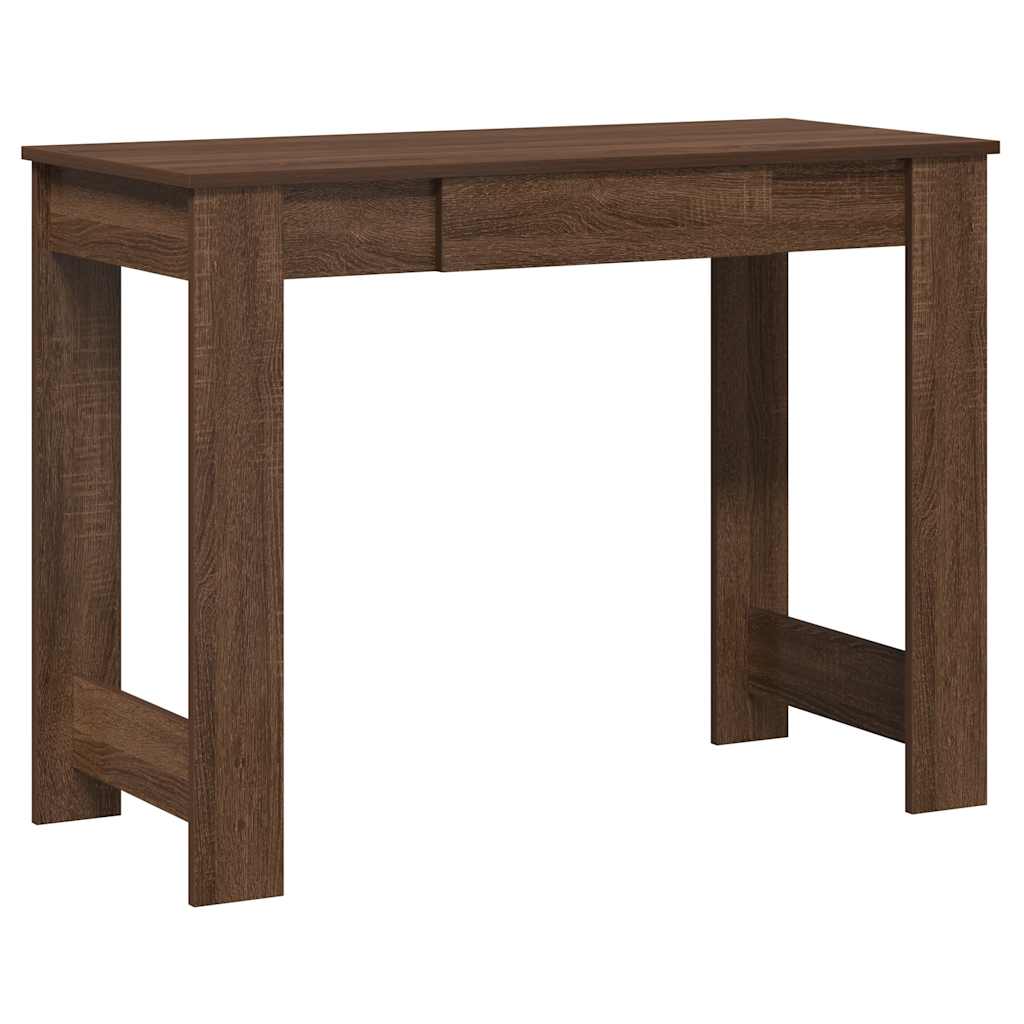 Bureau 100x45x75 cm bewerkt hout bruin eikenkleur