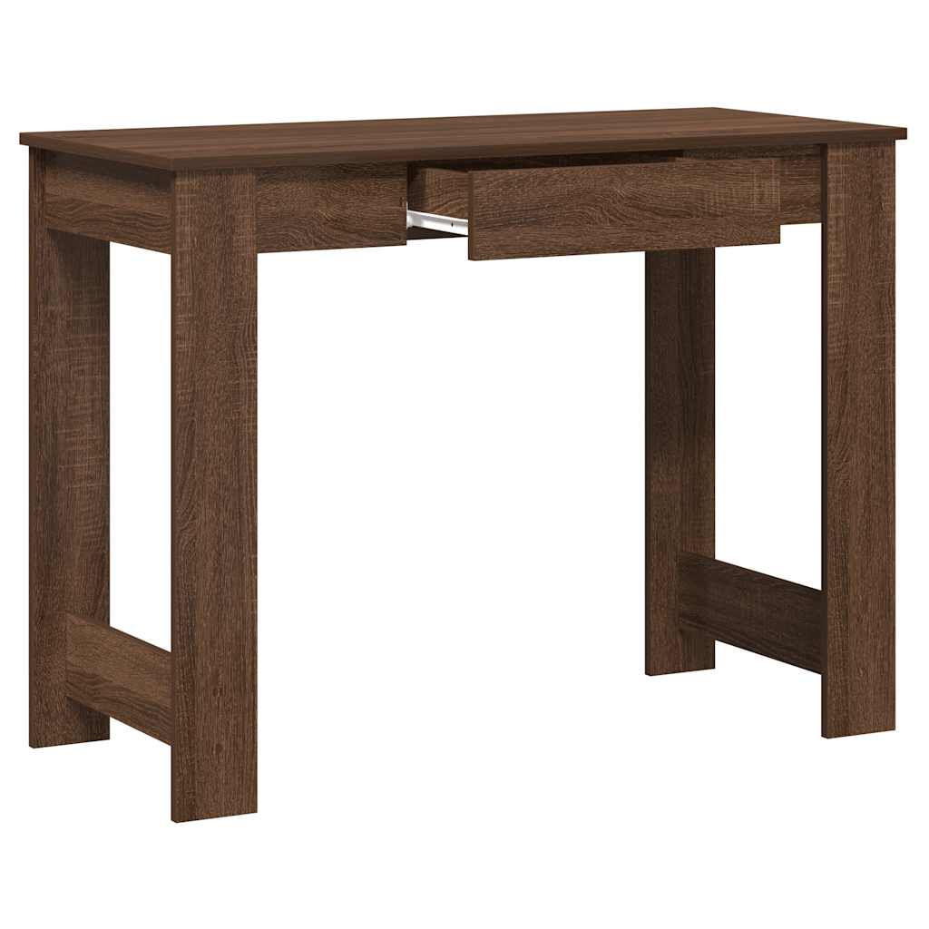 Bureau 100x45x75 cm bewerkt hout bruin eikenkleur