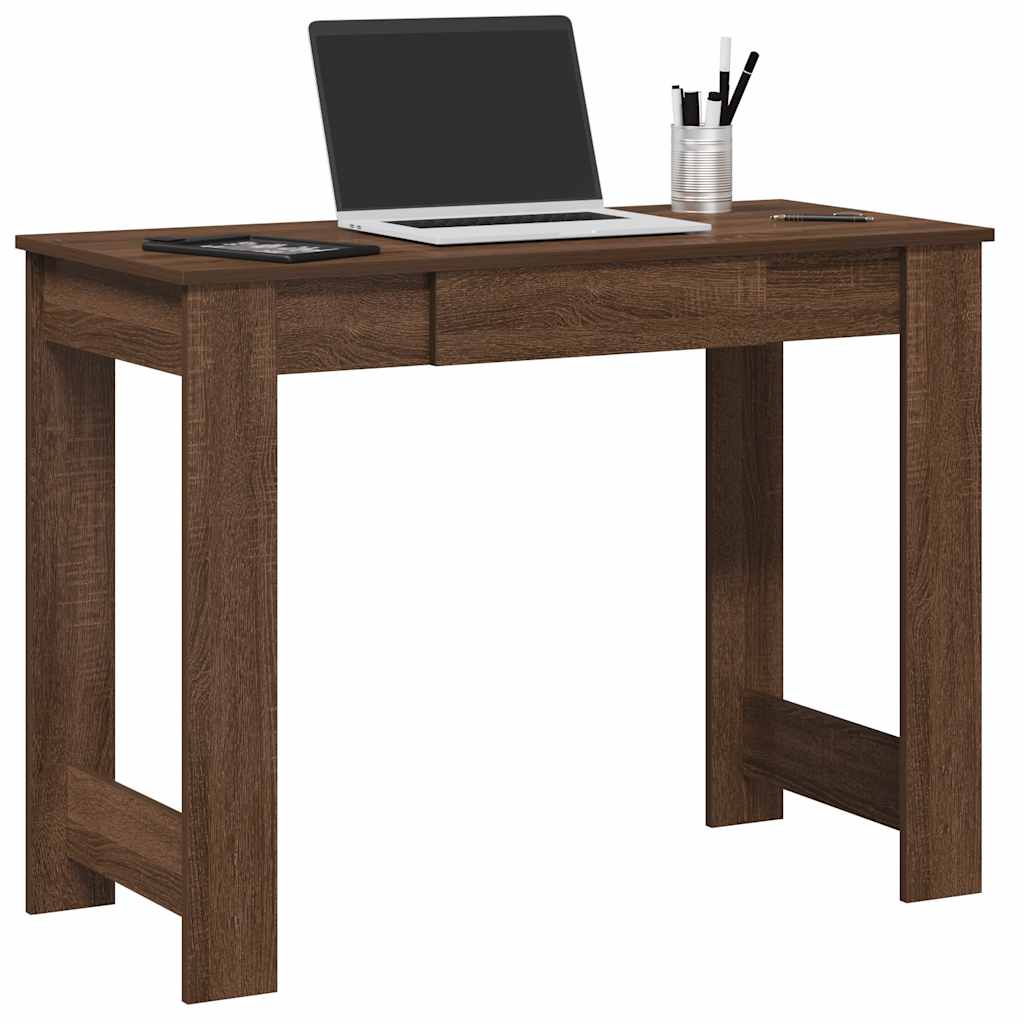 Bureau 100x45x75 cm bewerkt hout bruin eikenkleur