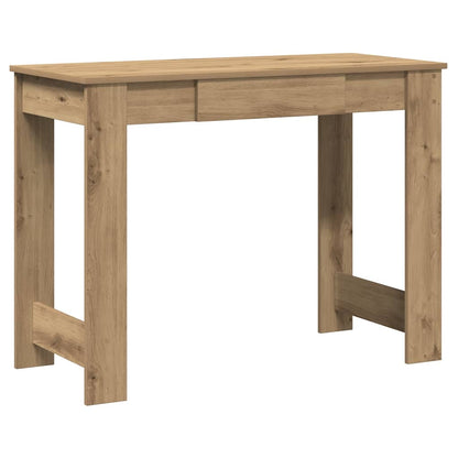 Bureau 100x45x75 cm bewerkt hout artisanaal eikenkleur