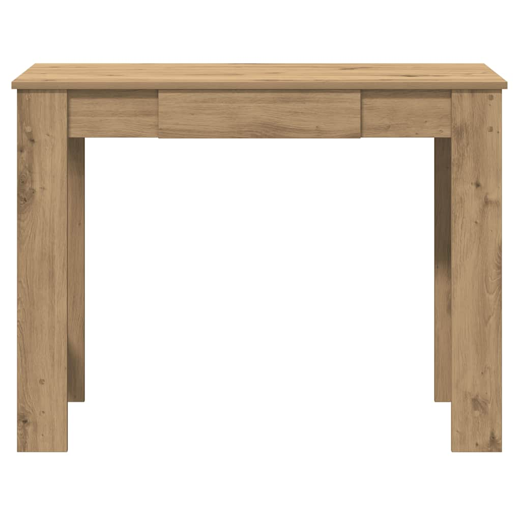 Bureau 100x45x75 cm bewerkt hout artisanaal eikenkleur