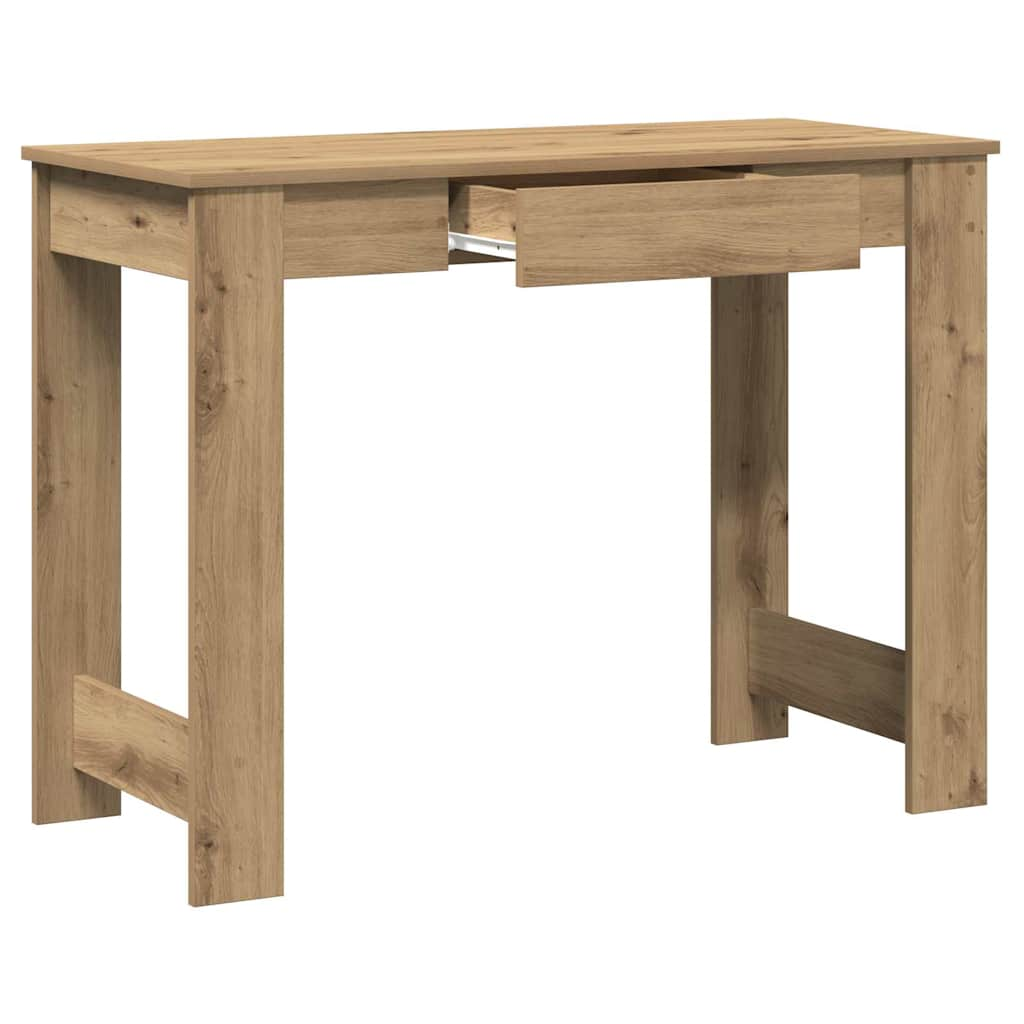 Bureau 100x45x75 cm bewerkt hout artisanaal eikenkleur