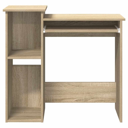 Bureau met schappen 84x40x78 cm bewerkt hout sonoma eikenkleur