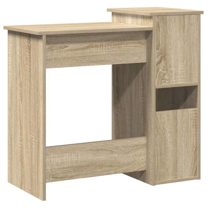 Bureau met schappen 84x40x78 cm bewerkt hout sonoma eikenkleur