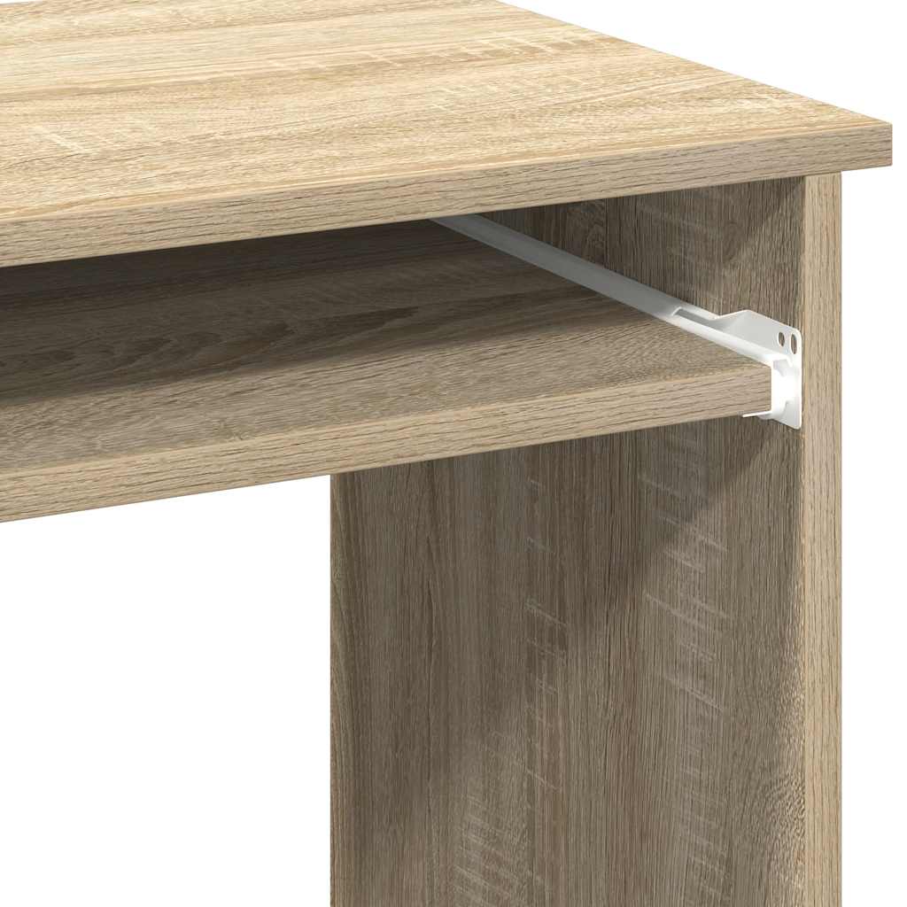 Bureau met schappen 84x40x78 cm bewerkt hout sonoma eikenkleur