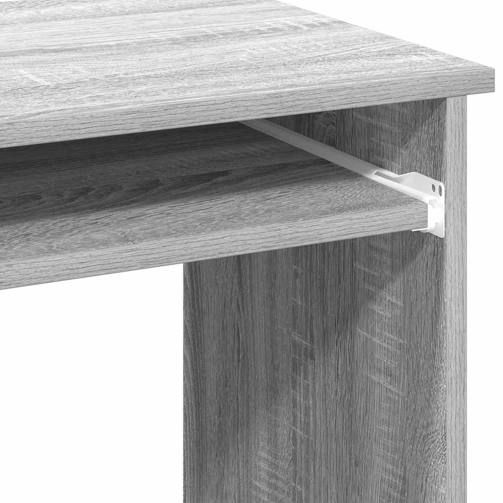 Bureau met schappen 84x40x78 cm bewerkt hout grijs sonoma