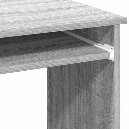 Bureau met schappen 84x40x78 cm bewerkt hout grijs sonoma