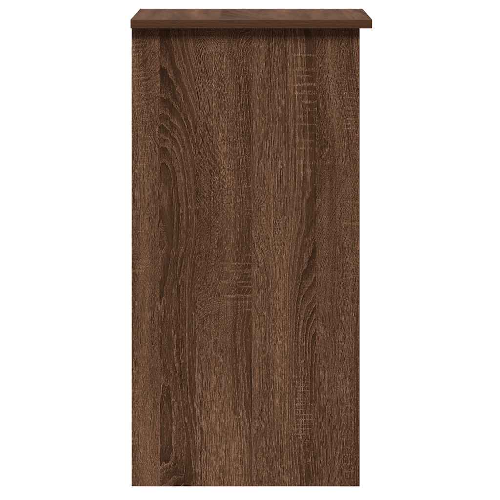 Bureau met schappen 84x40x78 cm bewerkt hout bruineikenkleur