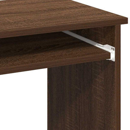 Bureau met schappen 84x40x78 cm bewerkt hout bruineikenkleur