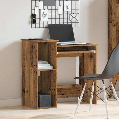 Bureau met schappen 84x40x78 cm bewerkt hout oud houtkleurig