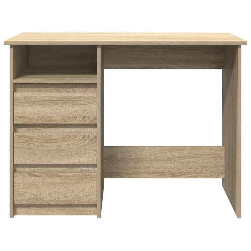 Bureau 102x50x75 cm bewerkt hout sonoma eikenkleurig