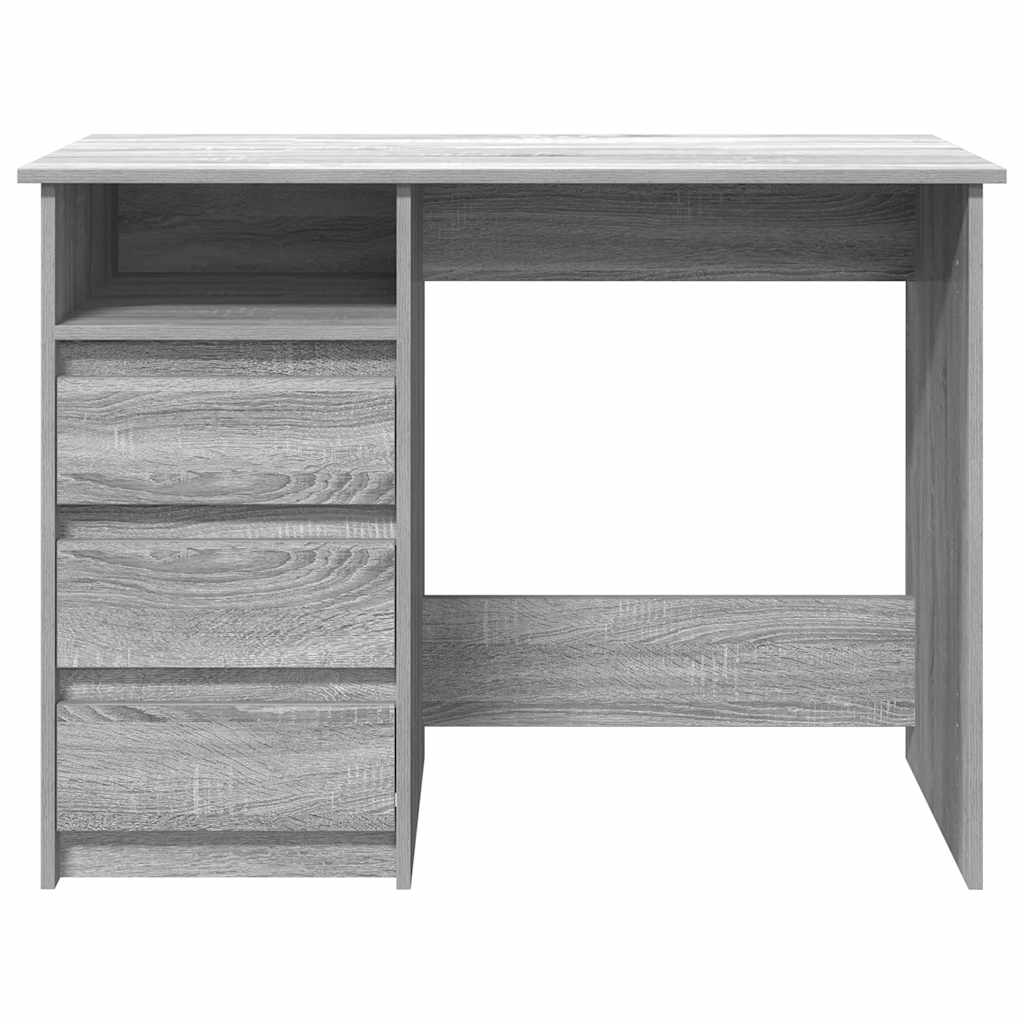 Bureau 102x50x75 cm bewerkt hout grijs sonoma eikenkleurig