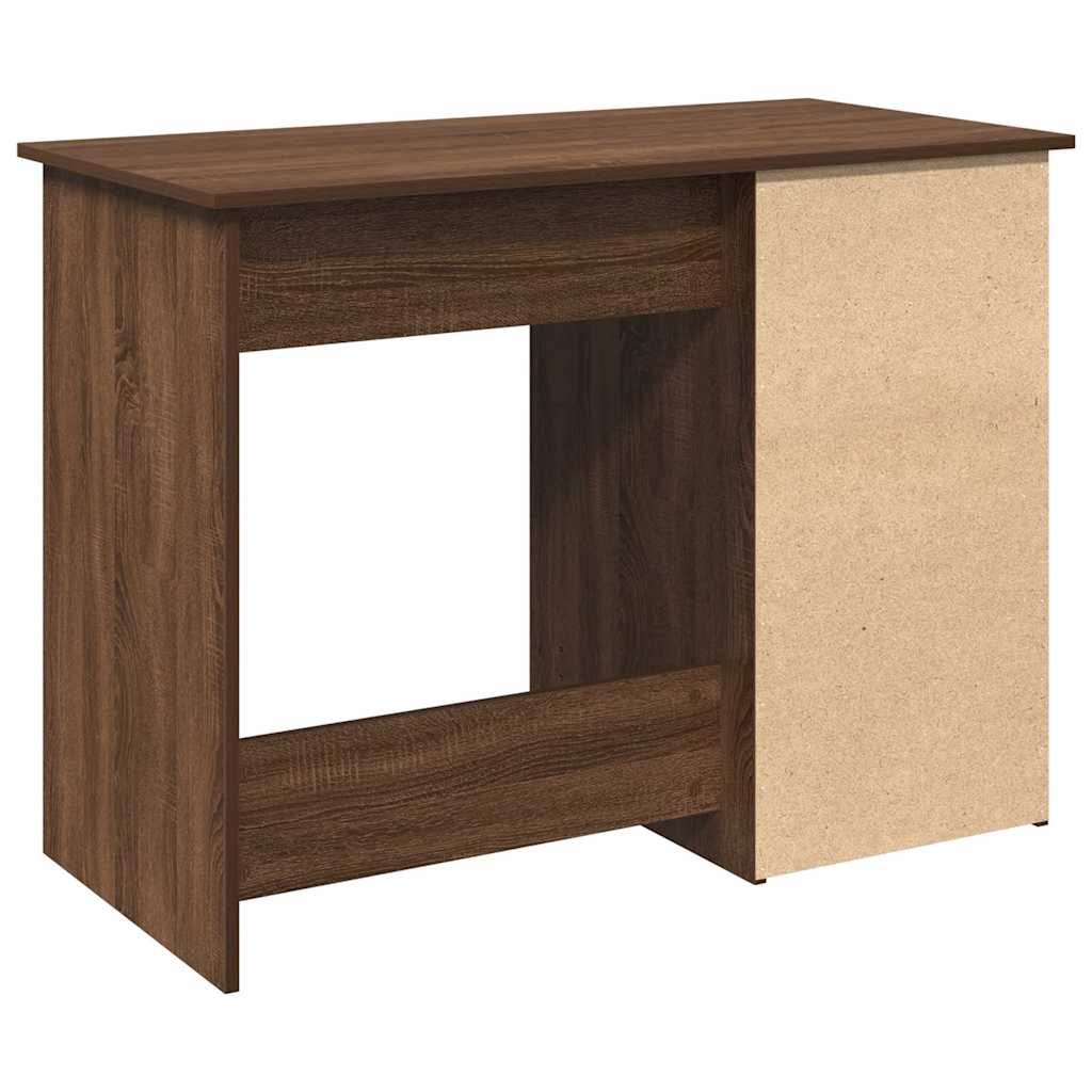 Bureau 102x50x75 cm bewerkt hout bruin eikenkleurig